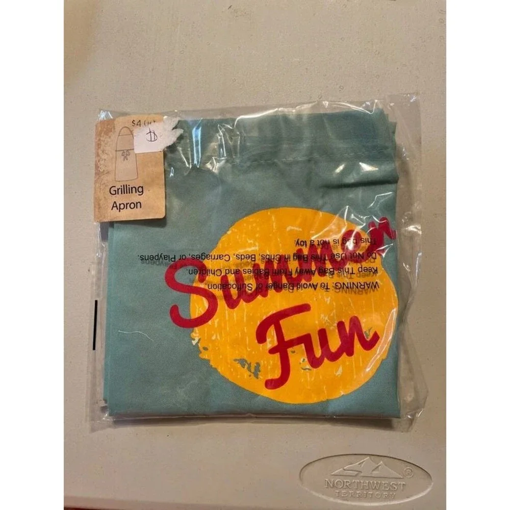 Green Summer Fun  Adult Grilling Apron 27” x 28”